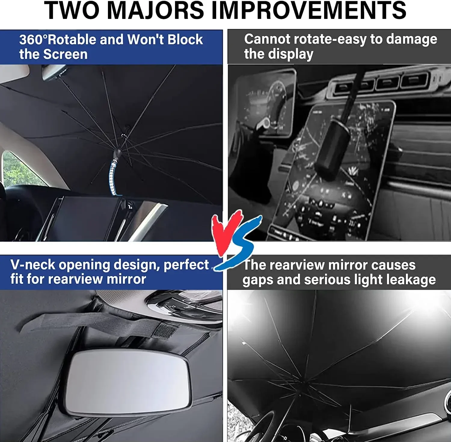 Car Sunshade Umbrella Car Sun Shade Protector Parasol Summer Sun Interior Windshield Protection Accessories for Tesla Model 3 Y