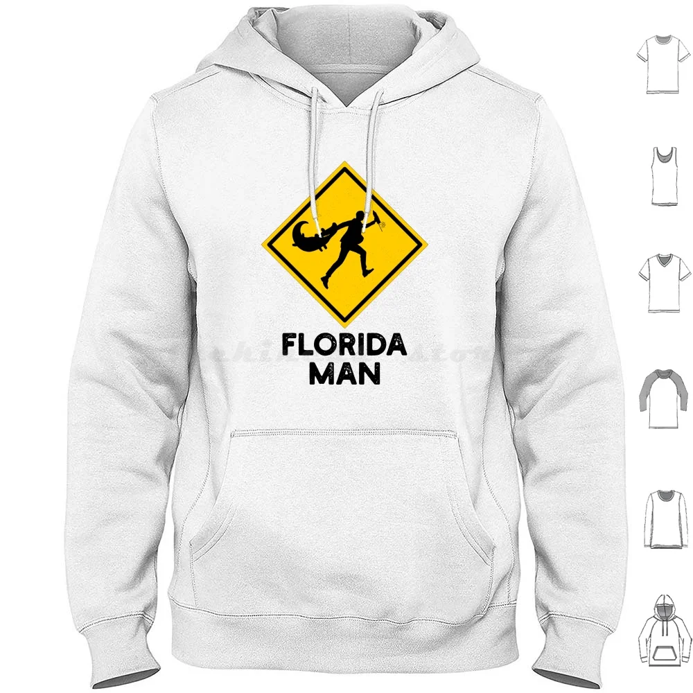 Florida Man Hoodie cotton Long Sleeve Florida Man Florida Headlines Fireworks Alligator