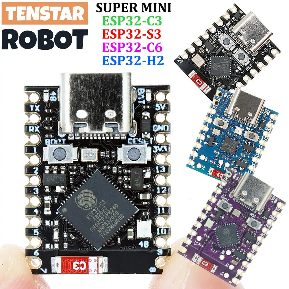 Płytka Rozwojowa TENSTAR ESP32-S3 ESP32-C3 ESP32-H2 ESP32-C6 Moduł WiFi Bluetooth Jednordzeniowy SupmerMini XIAO