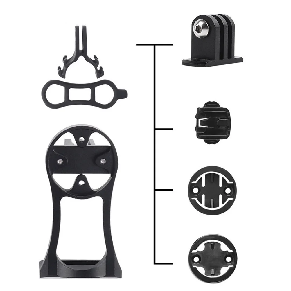 حامل ساعة توقيت باللون الأسود لتركيب الكمبيوتر للدراجة القابلة للطي على الطرق يقلل من سحب الرياح وعرضًا واسعًا، ملحقات أمان لمستلزمات دراجة الطريق #6