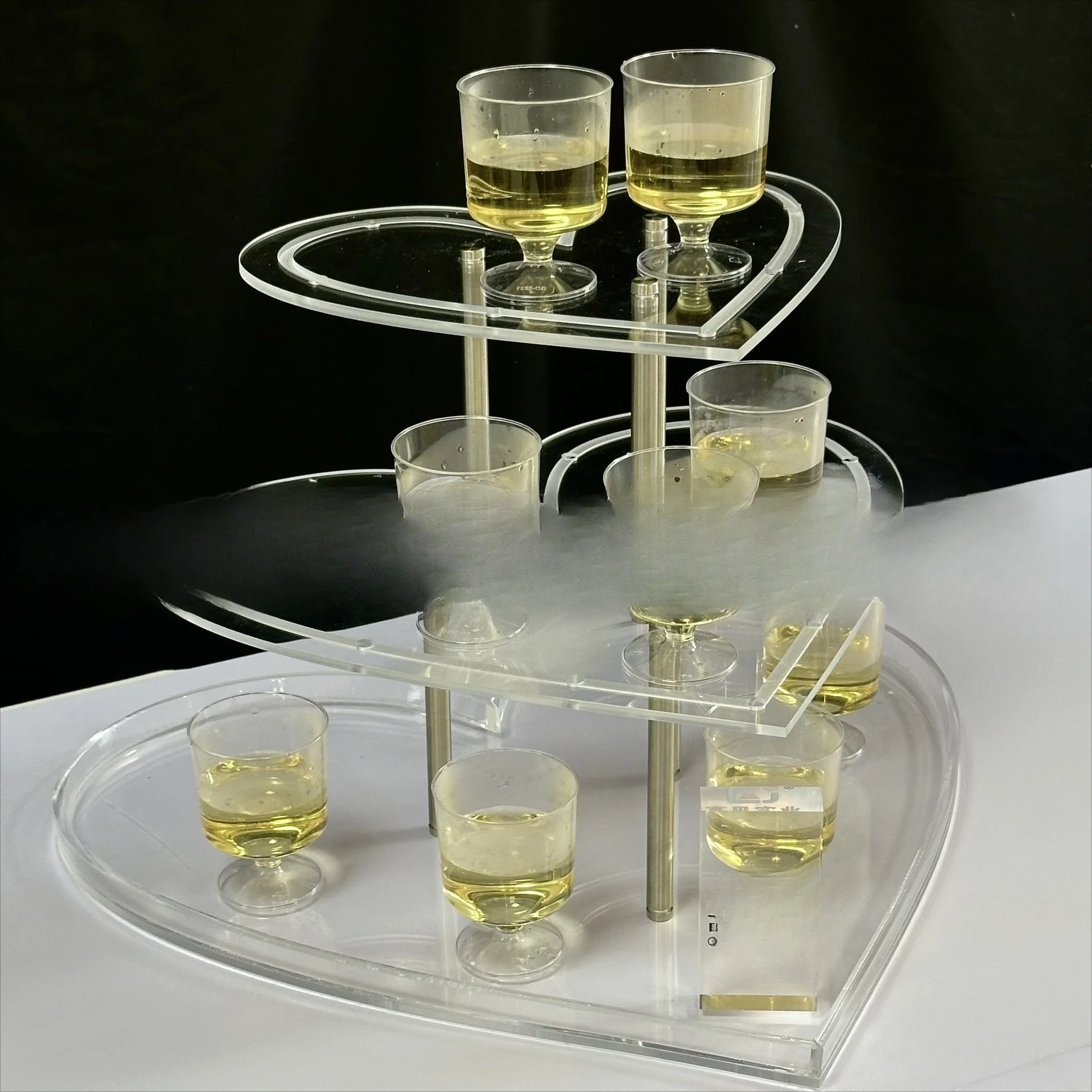 الدعائم الزفاف برج النبيذ برج الاكريليك مضيئة احتفال الزفاف استقبال عيد ميلاد افتتاح برج الشمبانيا الشمبانيا