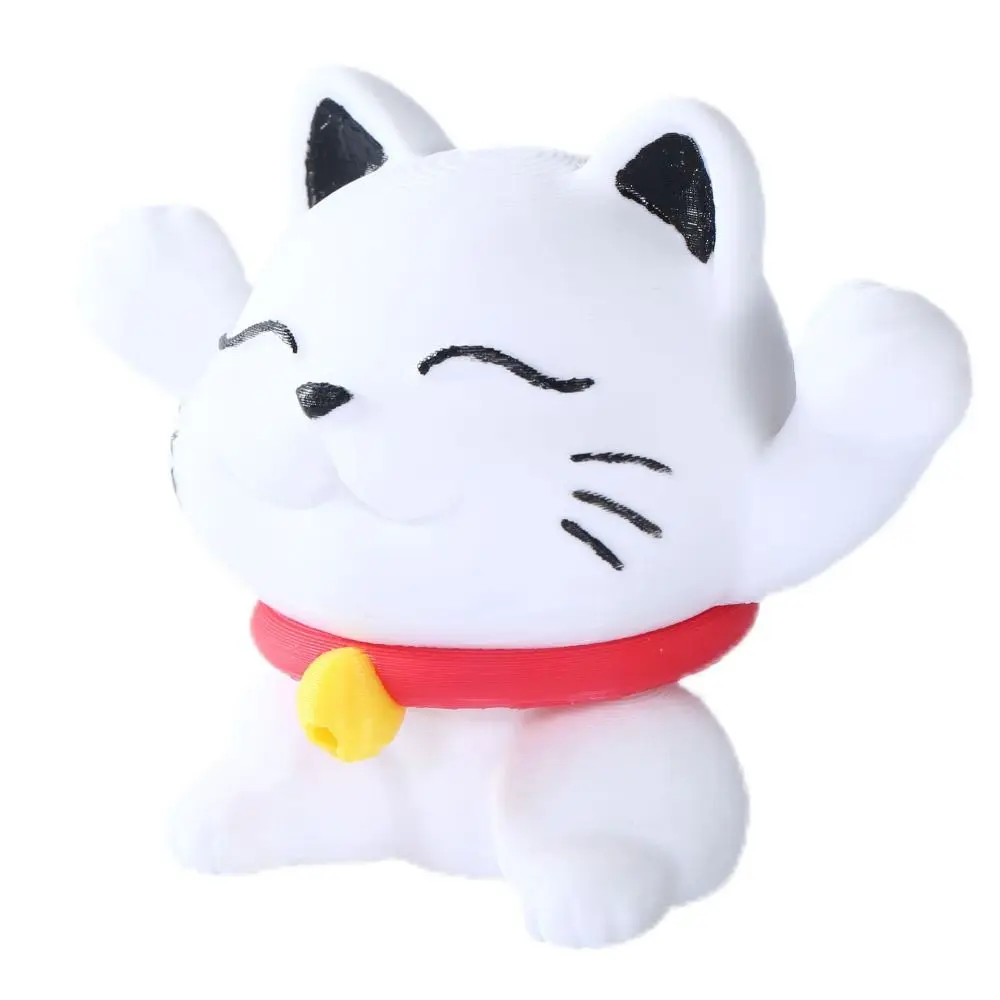 Creative Telescopic 3D Printed Spiral Cat Passthrough Rotating Cat Ornament Animal Sculpture PLA Material Kitten Figurines