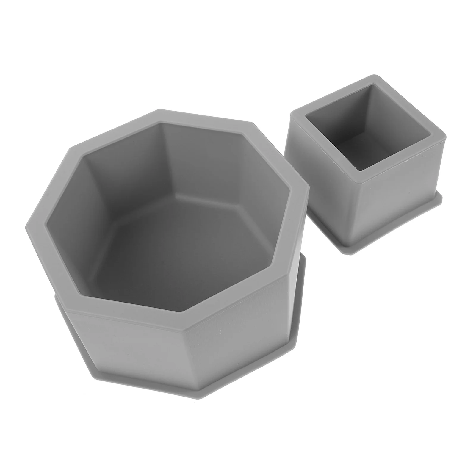 

2Pcs Versatile Silicone Cement Planter Molds Hexagon Square Concrete Flowerpot for Creative Indoor Outdoor Gardening