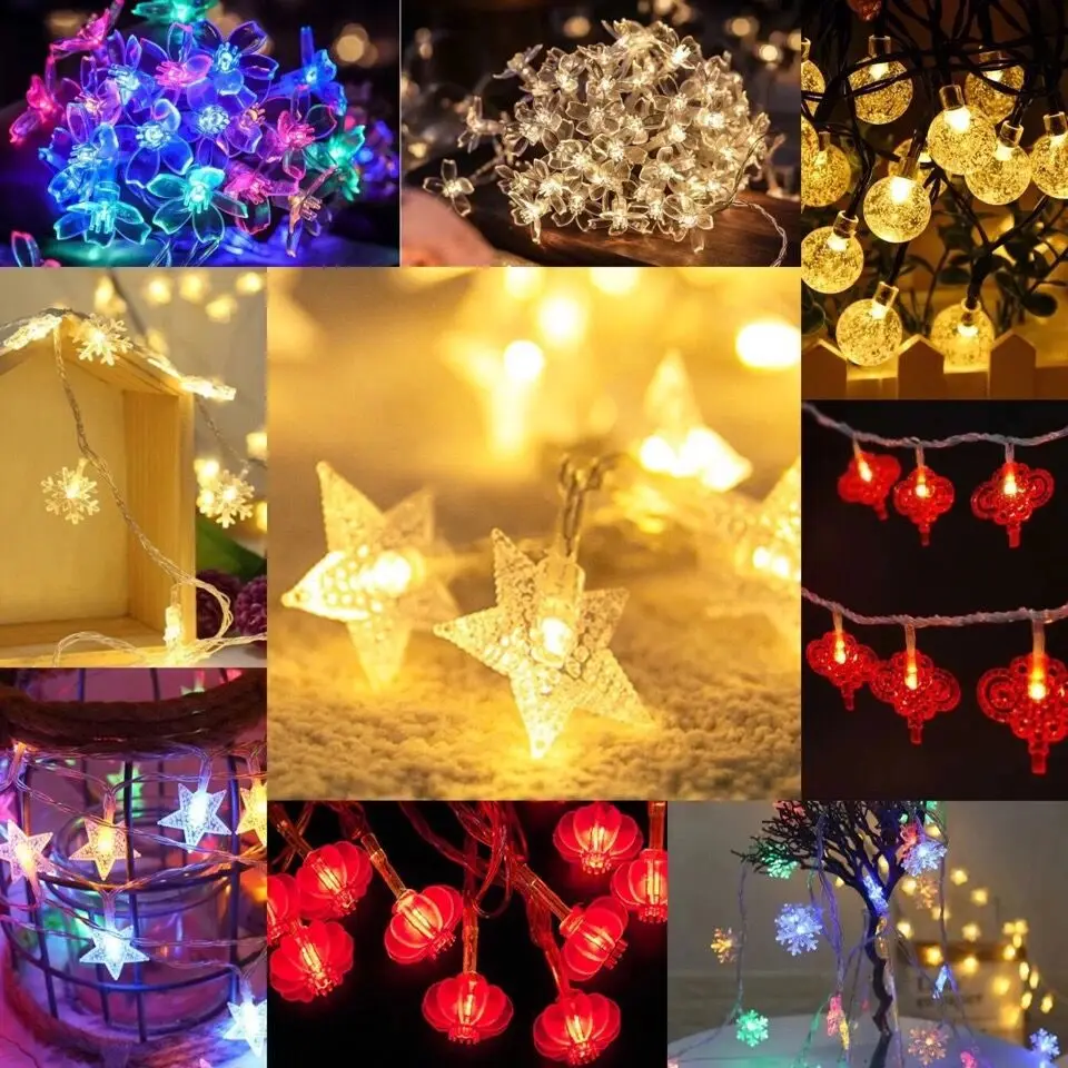 Battery Power Ball LED String Lights Garland Lamps Waterproof Outdoor Wedding Garden Fairy Lights Christmas Decor For Home Party