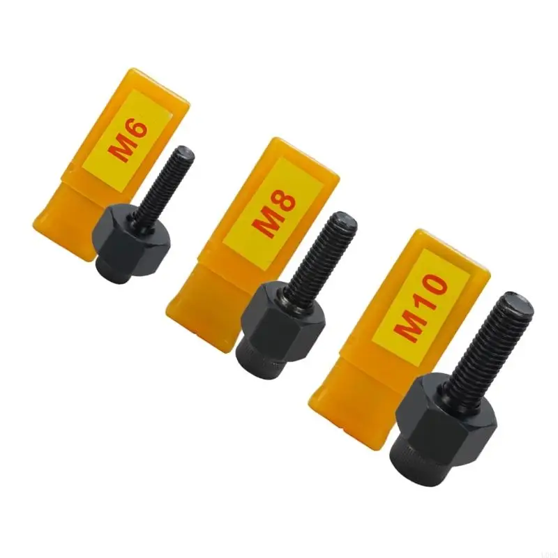 Pack of 3 Portable Hand Rivet Nut Installation Heads for DIY Enthusiasts and Home Repair Tasks Lightweight Design