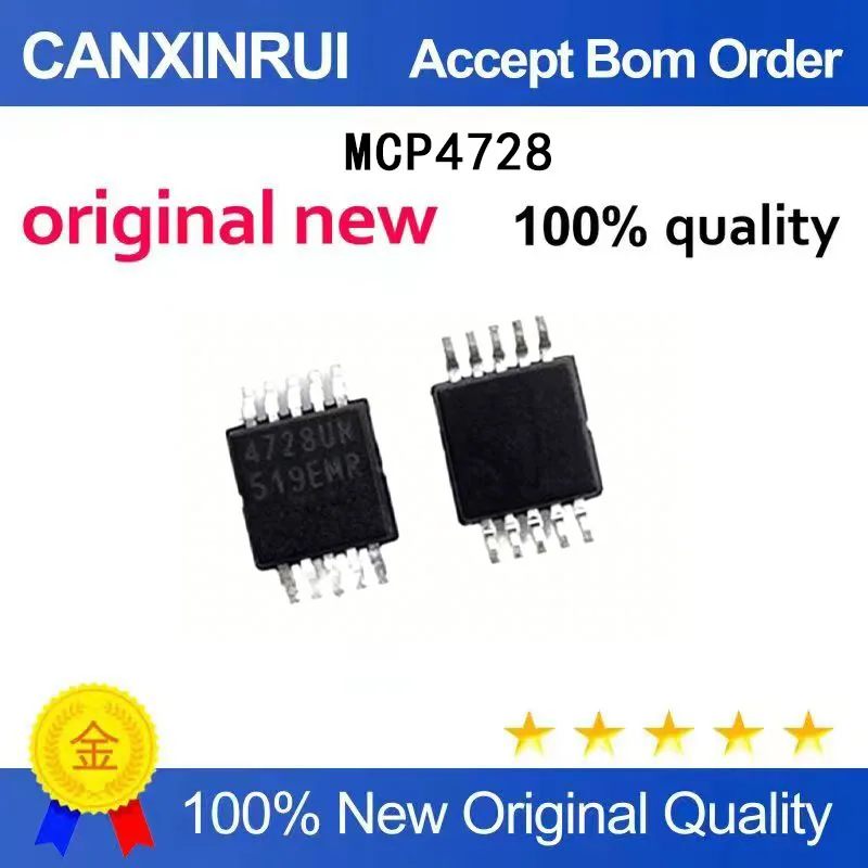 (5-100 Pieces) Brand new original MCP4728-E/UN MCP4728 MSOP-10 spot chip IC