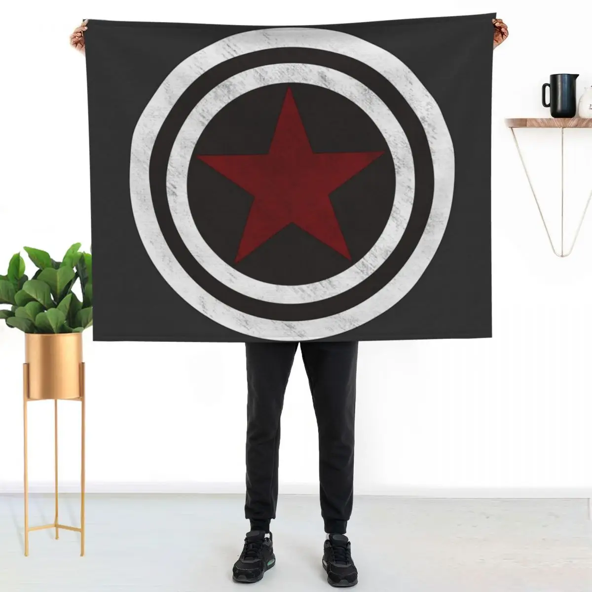 

Winter Shield Throw Blanket Warm Accent Blanket for Living Room Decoration