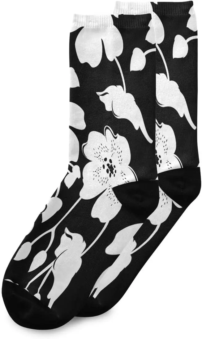 المرأة طاقم الجوارب زهرة التماثيل لينة مضحك جوارب رياضية Harajuku ريترو ستايل تنفس عدم الانزلاق جوارب رياضية