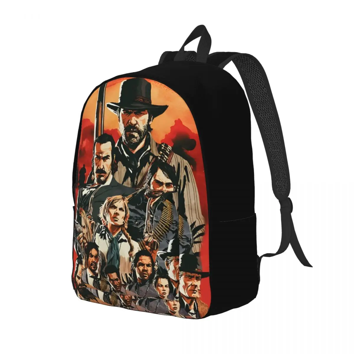 Dual-Use Amazing And Cool Works Of Rdr 1 And 2 Online Game Bookbag Travel Retro Washable Arthur Morgan Ladies Bookbag Birthday