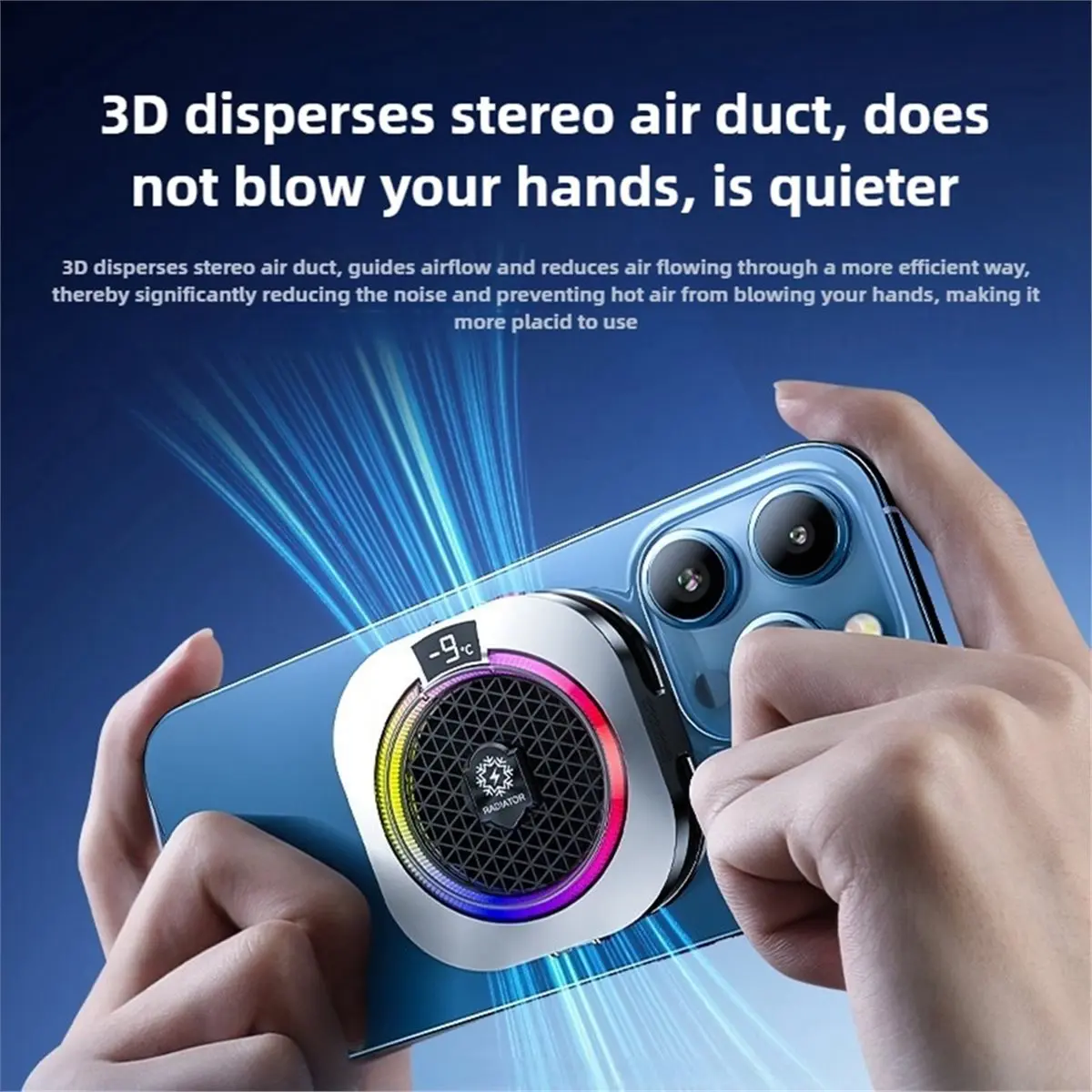 New Electronics TH16 Pro Semiconductor Phone Cooler Magnetic Back-Clip RGB Gaming Cooler for Android Radiator