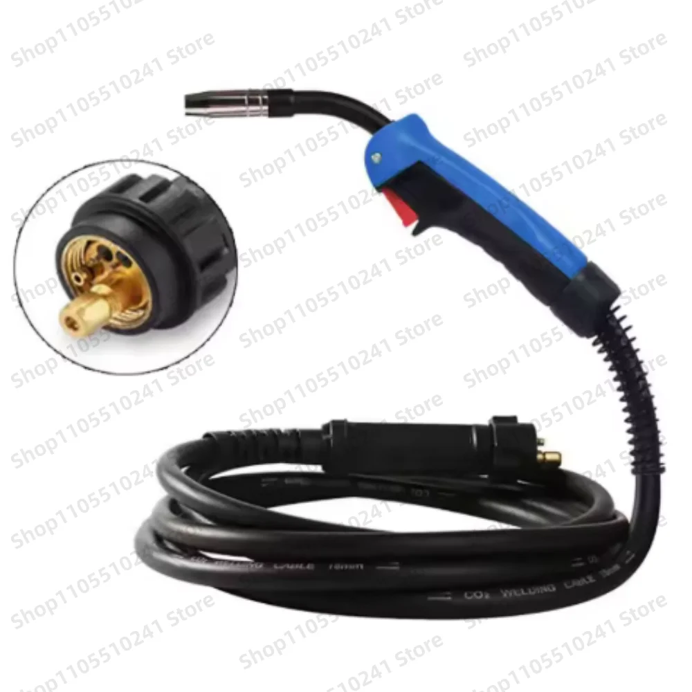 15AK MIG Welding Torch 3m 10ft Air Cooled Euro Connector MAG Welder Gun for 180A Welding Machine - 10ft Length