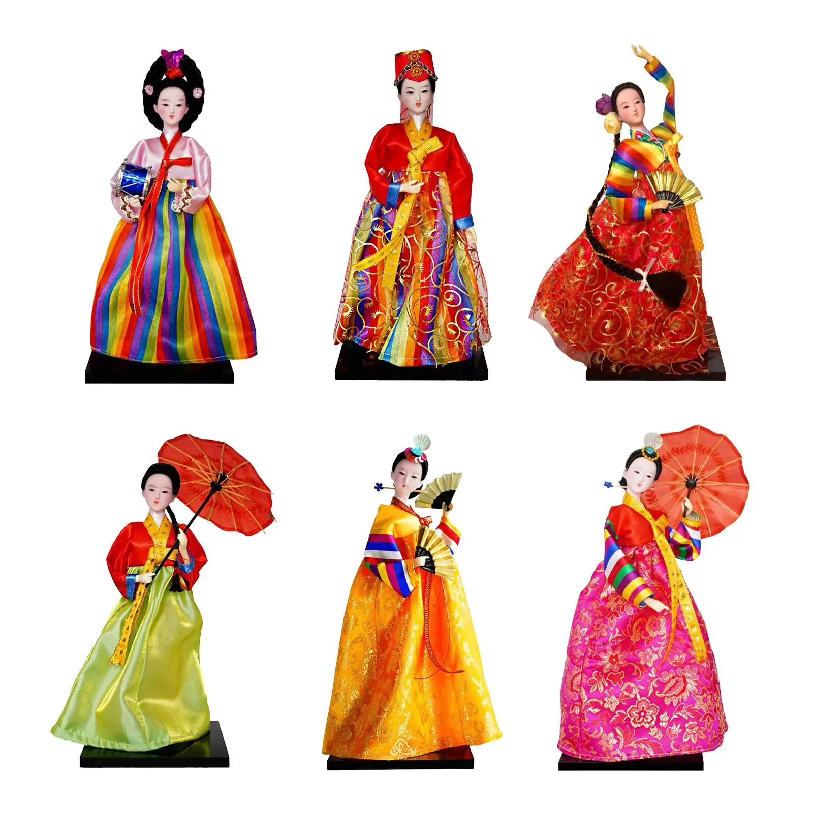 Geisha Kimono Figurine Unique Toy Mini Decorative Novelty Korean Hanbok Doll