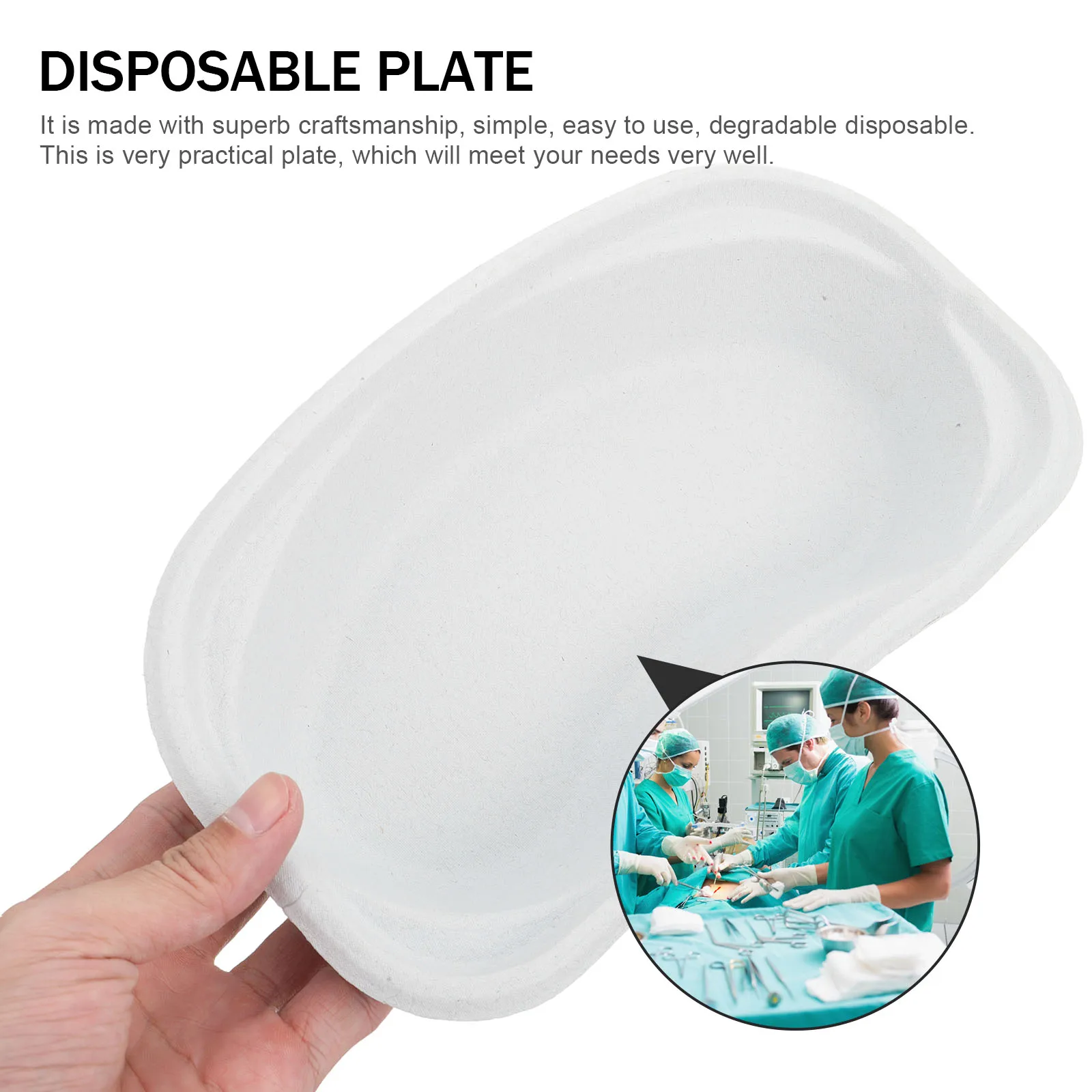 

20pcs Disposable Paper Pulp ney Shaped Tray Potty Multi Functional Storage Plate Lightweight Practical Easy Use