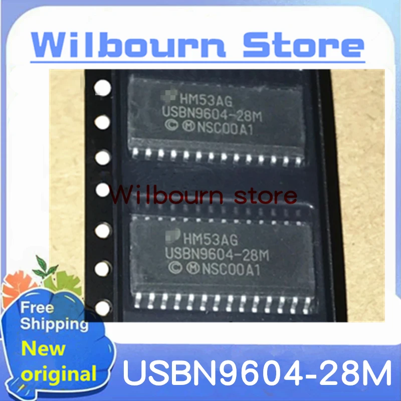 10PCS~550PCS/LOT USBN9604-28M USBN9604-28MX SOP28 New original