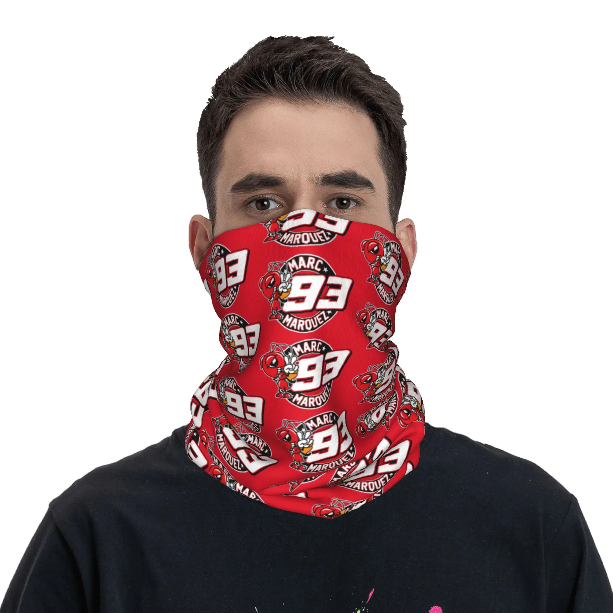 Custom M-Marced Motor 93 Bandana Neck Warmer Women Men Winter Ski Tube Scarf Gaiter Motorcycle Rider Face Cover