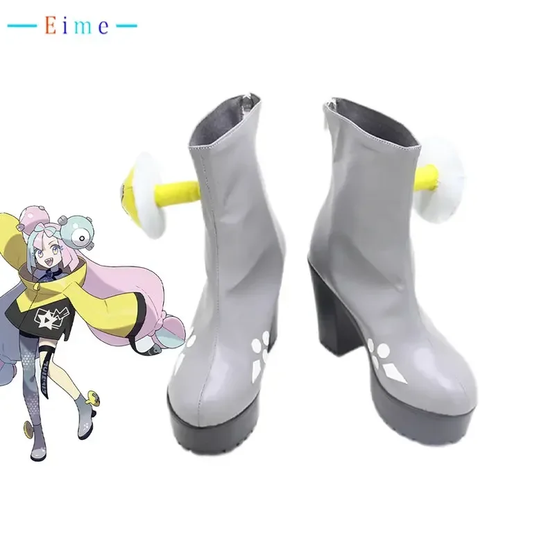 

Алая и фиолетовая обувь для косплея, обувь из искусственной кожи, карнавальные ботинки на Хэллоуин, реквизит для косплея, индивидуальный заказ