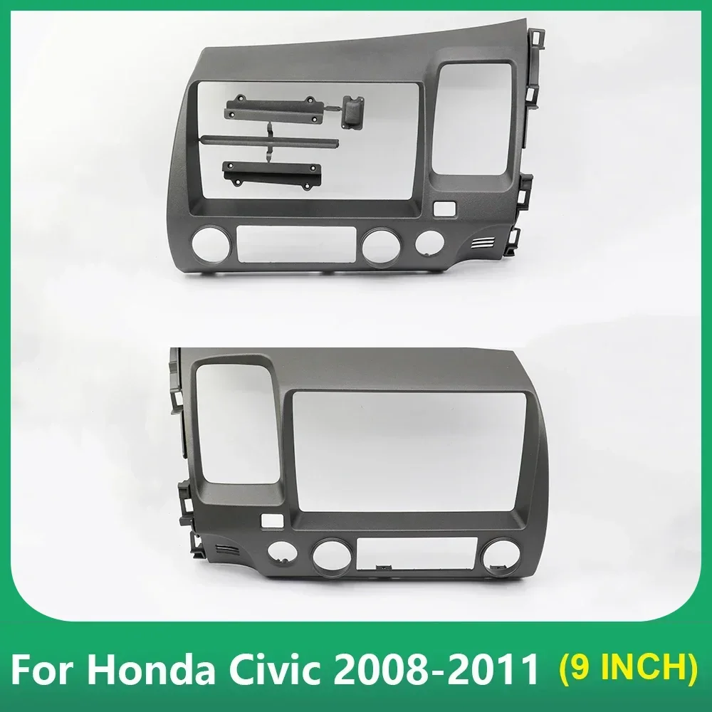 

9-дюймовый автомобильный аудиорадио 2Din Fascia Frame адаптер для Honda Civic 2008-2011 MP5 DVD-плеер, установка головного блока, комплект отделки панели