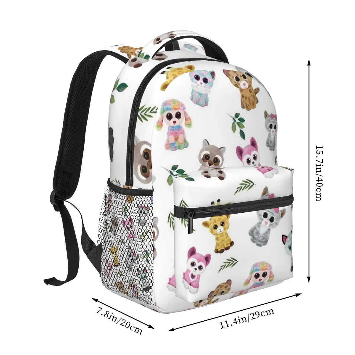 Beanie Boo mochilas para niños y niñas, mochilas escolares de dibujos animados, bolso de hombro de gran capacidad