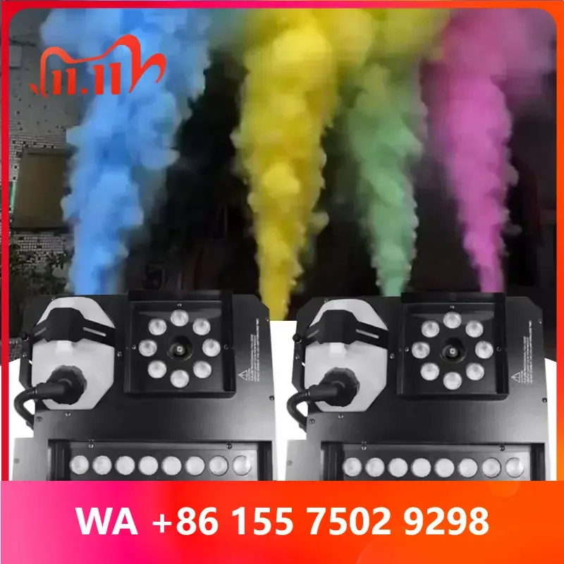 Butoy Coloul Air Column Smoke hine 16pcs LED DMX Control Full-color ertical Fog Sprayer for Wedding Bar