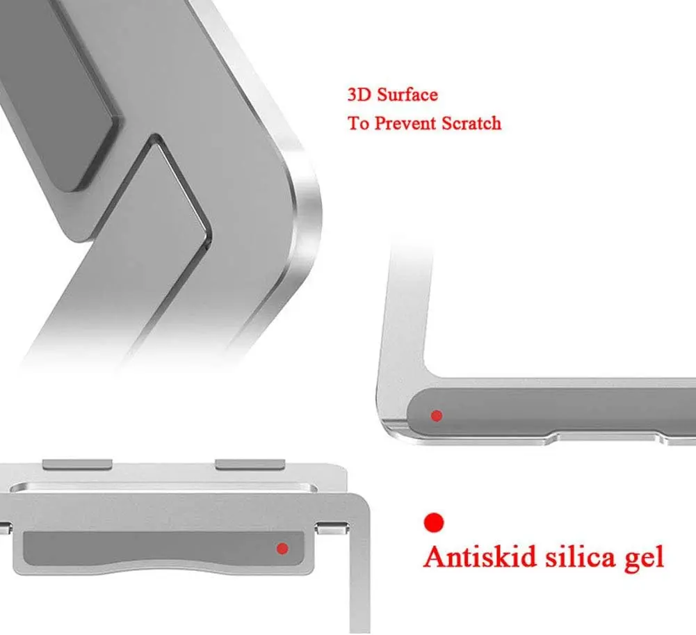 Laptop Tablet Stand Universal Adjustable Aluminium Alloy Foldable Stand Desktop Holder For Macbook 10\'\'-15.6\'\' Laptop Notbebook