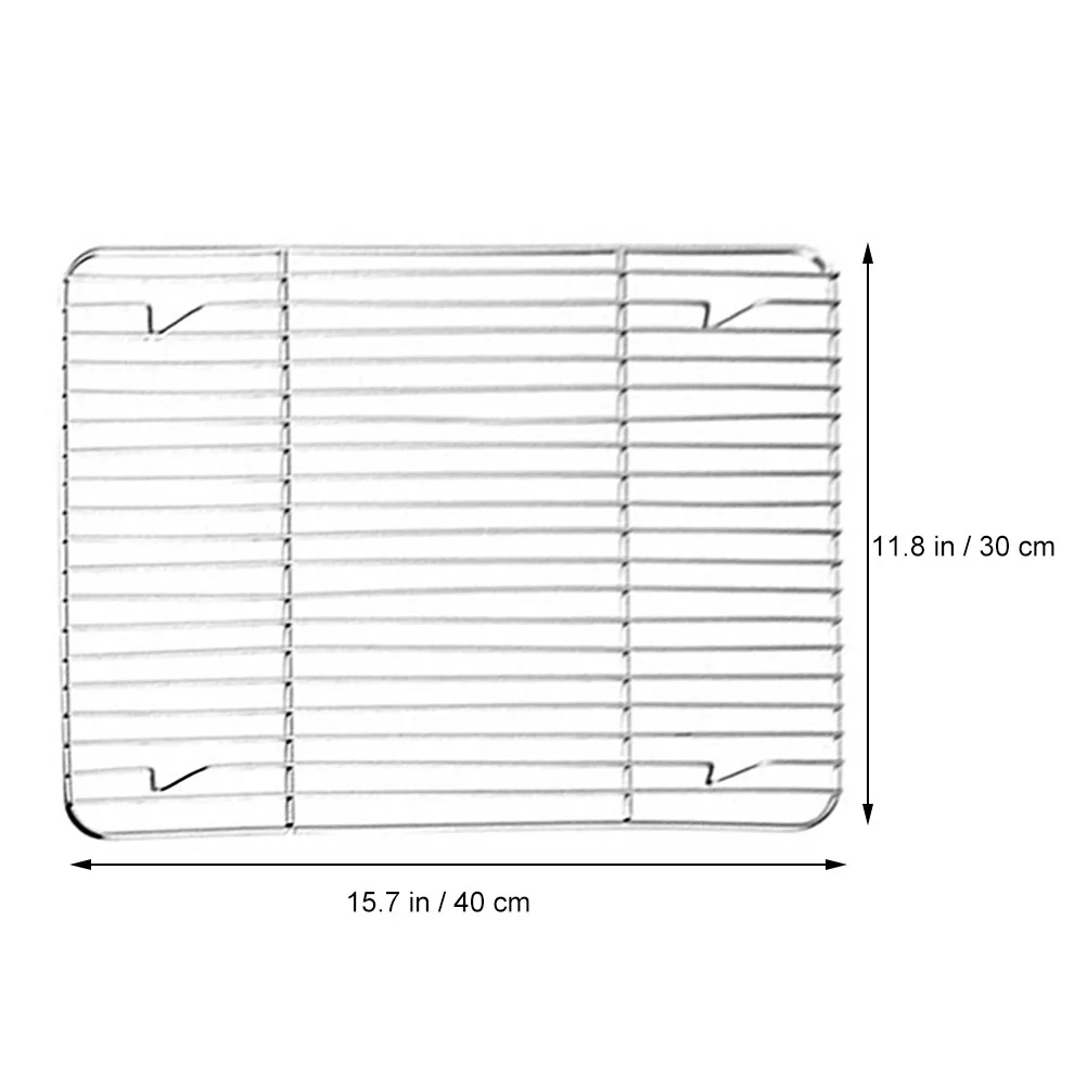 

Stainless Steel Cooling Rack for Baking Roasting Grilling Oven Accessories Cake Bread Grid Non Rust Strong Heat