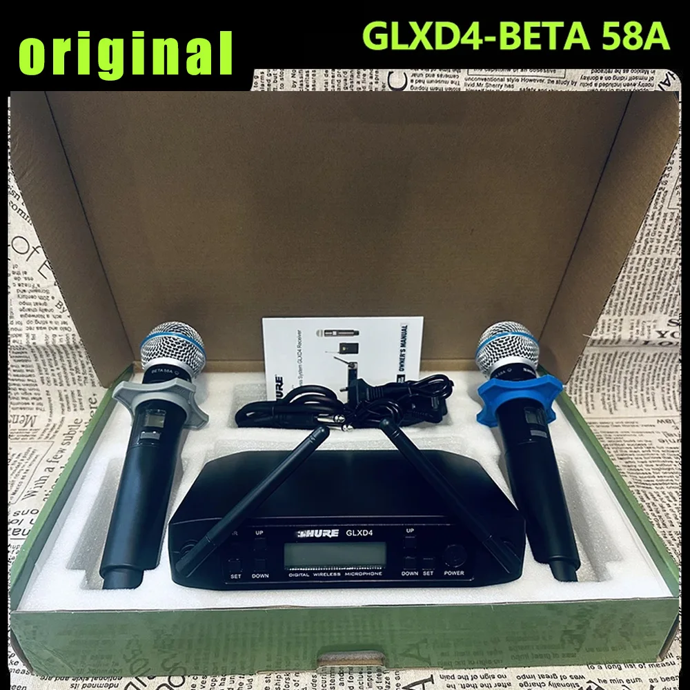 Microphone filaire professionnel en métal GLXD4 BETA 58A, micro dynamique cardioïde pour karaoké, chant en direct, scène, BBOX
