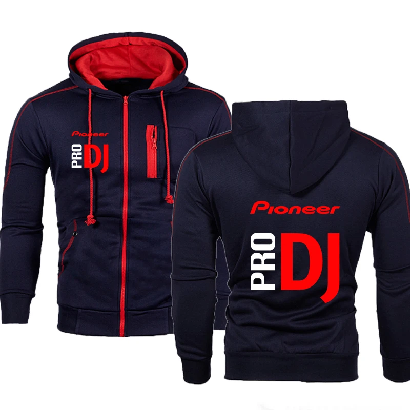 

Men's Jacket Pioneer Pro DJ Print Spring Autumn Hooded Jacket Men Hoodies Sweatshirt Casual Fashion Tracksuits