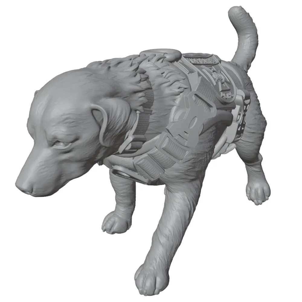 Labrador Retriever Police Dog Guide Dog Miniature Resin Statue Handmade Model Kit, 3D Printed Unpainted Resin Model Needs Hand Painting Unique Christmas Gift, Collectible Miniature | Complex Designs |   3D Printed Model Exquisite Mini Figurine |   Exquisite Hair Texture