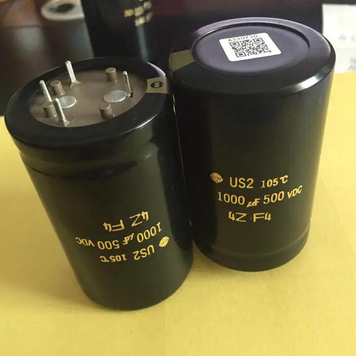 for Hitachi US2 1000UF 500V DC HiFi Gold Print High Voltage Filter Electrolytic Capacitor  3pcs