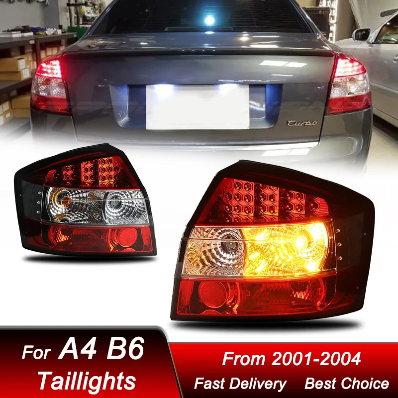 

Поп-стайлинг автомобиля Задние фонари для Audi A4 B6 2001-2004 Новый стиль Полный светодиодный задний фонарь Динамический указатель поворота Задний фонарь в сборе