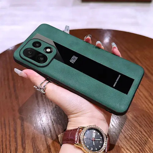 For Oneplus 15 Case Luxury Leather Texture Carbon Fiber Pattern Sheepskin Skin Feel Bumper Back Cover For Oneplus 15 - Image 2
