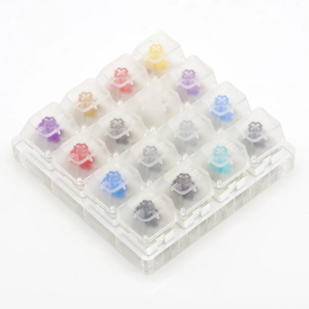 Outemu 6/9/16 Switch Switches Tester with Acrylic Base Blank Keycaps for Mechanical Keyboard White Gray Red Blue Black Purple