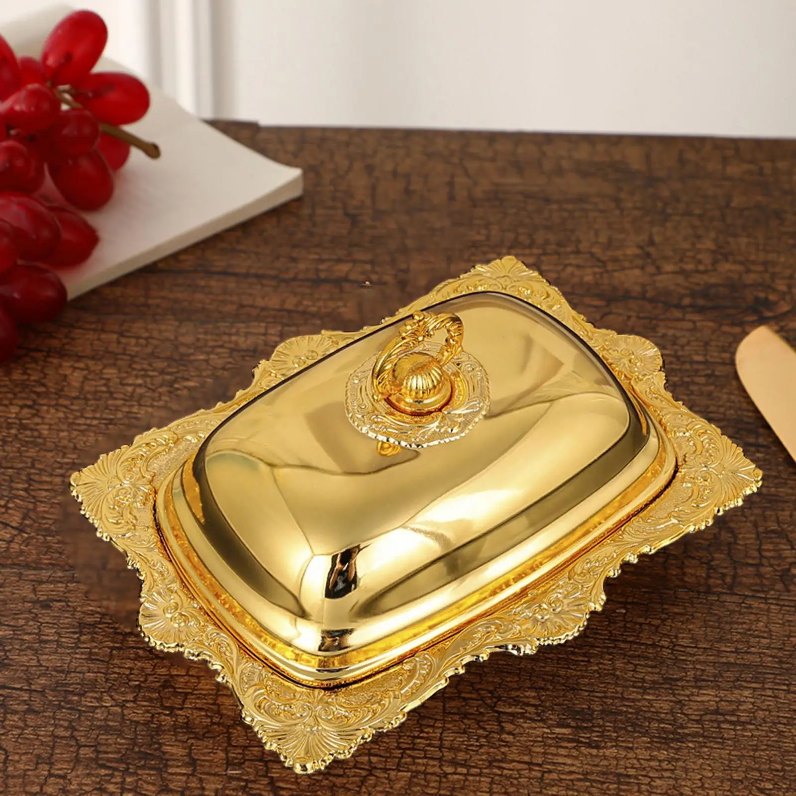 European Butter Dish Decoration Contemporary Butter Keeper Food Serving Tray for