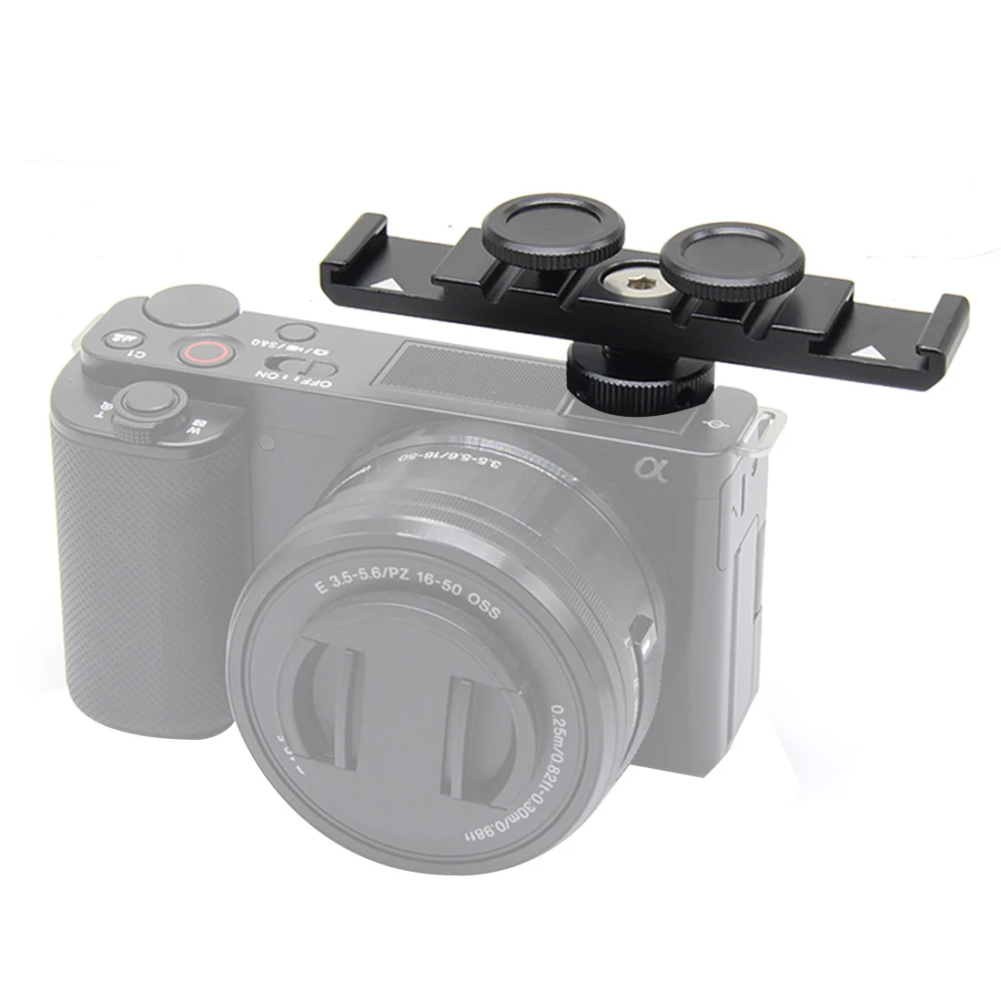 Doppel Kalten Blitzschuh Adapter Halterung Verlängerung Halter Video Halterung für Canon für Nikon Stativ DSLR Kameras Blitzlicht Mikrofon – Detail 24