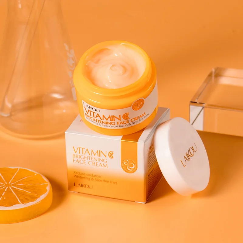 Laikou 25g Vitamin C Gesichts creme Kollagen feuchtigkeit spendend pflegend keine fettig glatte erfrischende Hautpflege Tages creme