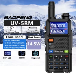 UV-5RM Walkie Talkie Baofeng  10KM High Capacity Batte USB-C Charger Four-Band 999CH Wirless Copy Frequency Two Way Radio UV-5R