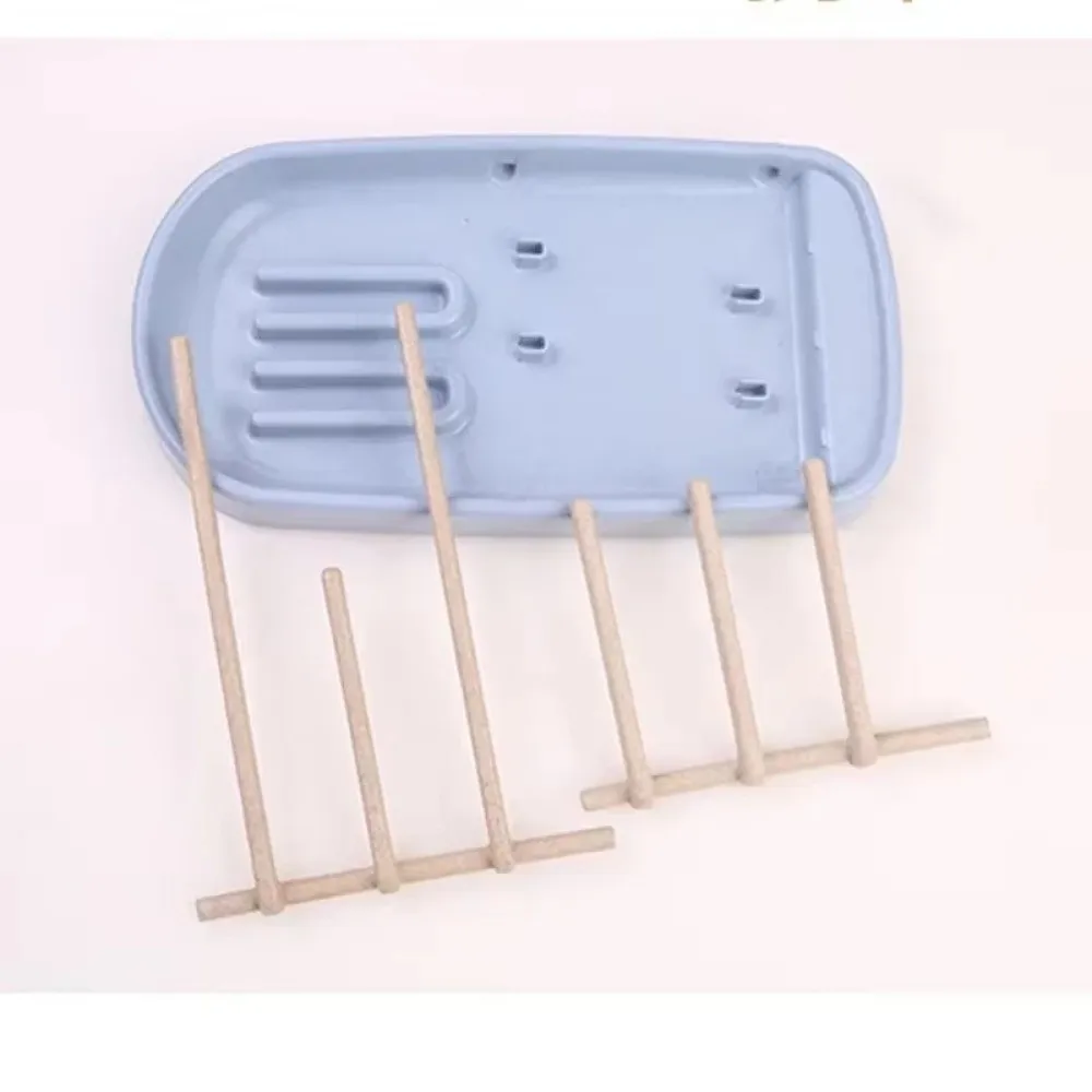

New Wheat Straw Drying Rack Removable Bottle Feeding Cup Holder Drain Rack Cleaning Pacifiers Accessories