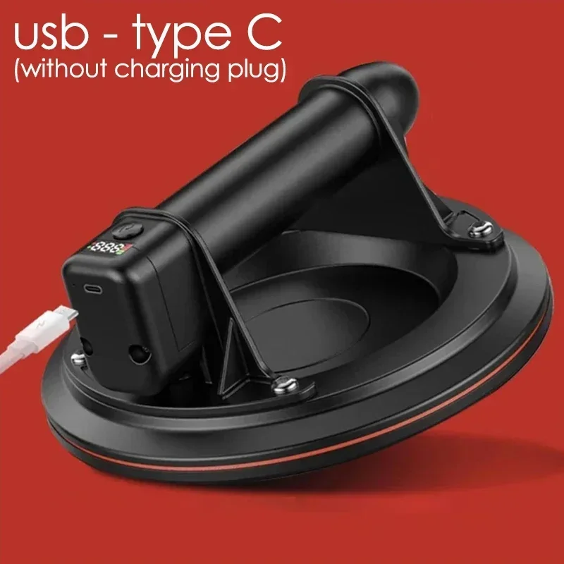 8inch Electric Vacuum Suction Cup 200kg Loading Heavy Duty Vacuum Spreader for Tile Adsorption Granite Glass Lifting USB-Type C