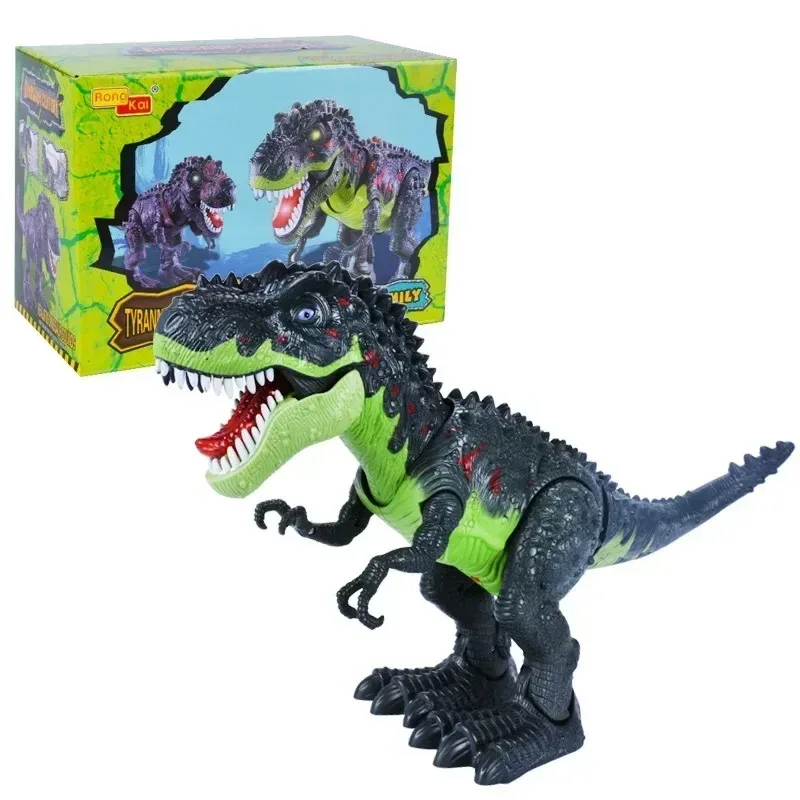 Juguete parlante para caminar, juguete interactivo, modelo de dinosaurio en movimiento, muñeca divertida, Mundo Jurásico, dinosaurio eléctrico, sonido Flash, t-rex, regalo para niños