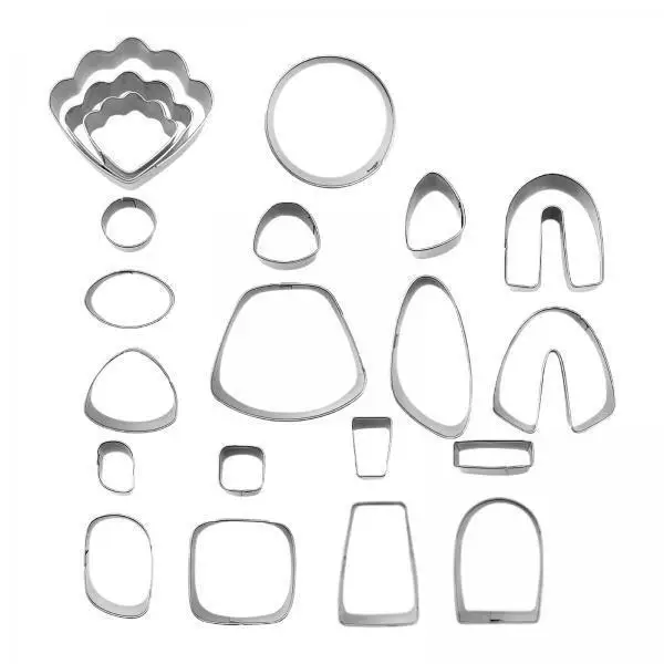 More Shape Clay Cutter Earring Dangle Drop Pattern Mold Stainless Steel Jewelry Tools for Polymer Clay