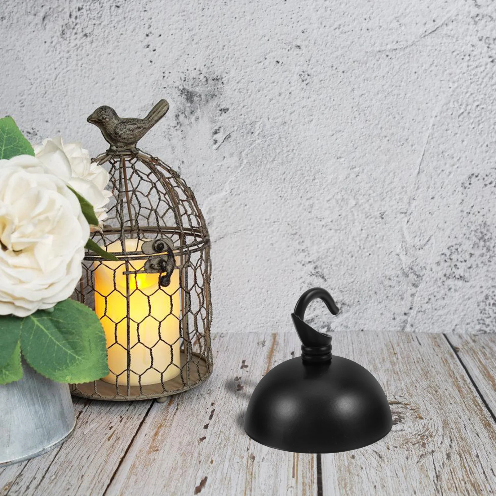 

2Pcs Lantern Hook Pendant Light Canopy Zinc Alloy Ceiling Lamp Chandelier Fixture Cover Plate Sturdy Materials Easy Installation