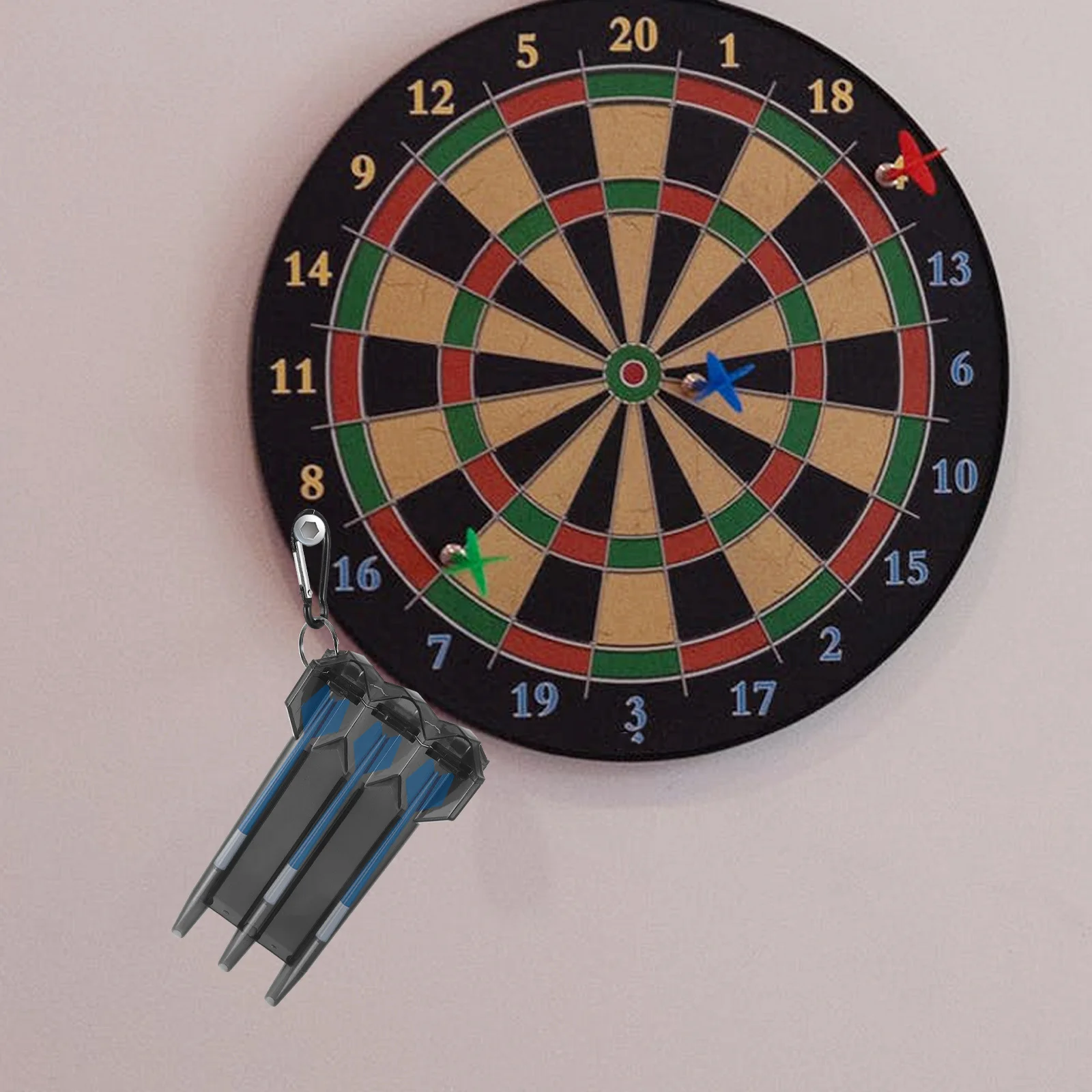 

1 set 1 Set Fly Dart Storage Box Portable Lightweight Case For Steel Tip Organizer Carabiner Four-Edged Container