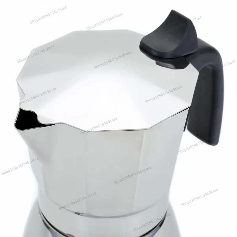 For New Classic Octagonal Stainless Steel Mocha Pot Italian Household Espresso Coffee Brewing Utensils Hand Brewing Coffee 4