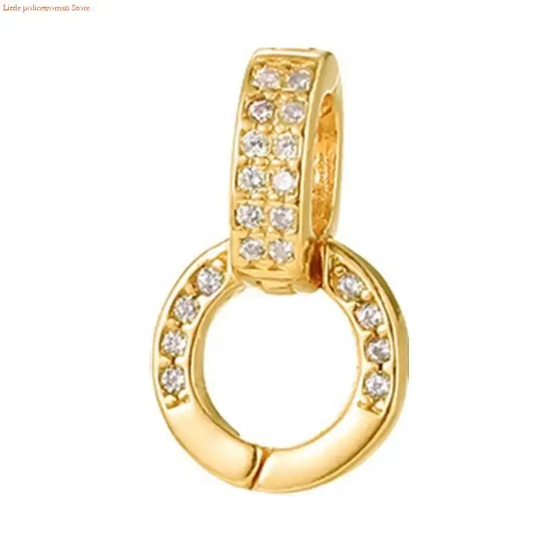 F92D Versatile Two Connector Buckle Enhancer Clasps Jewelry Findings Copper Material