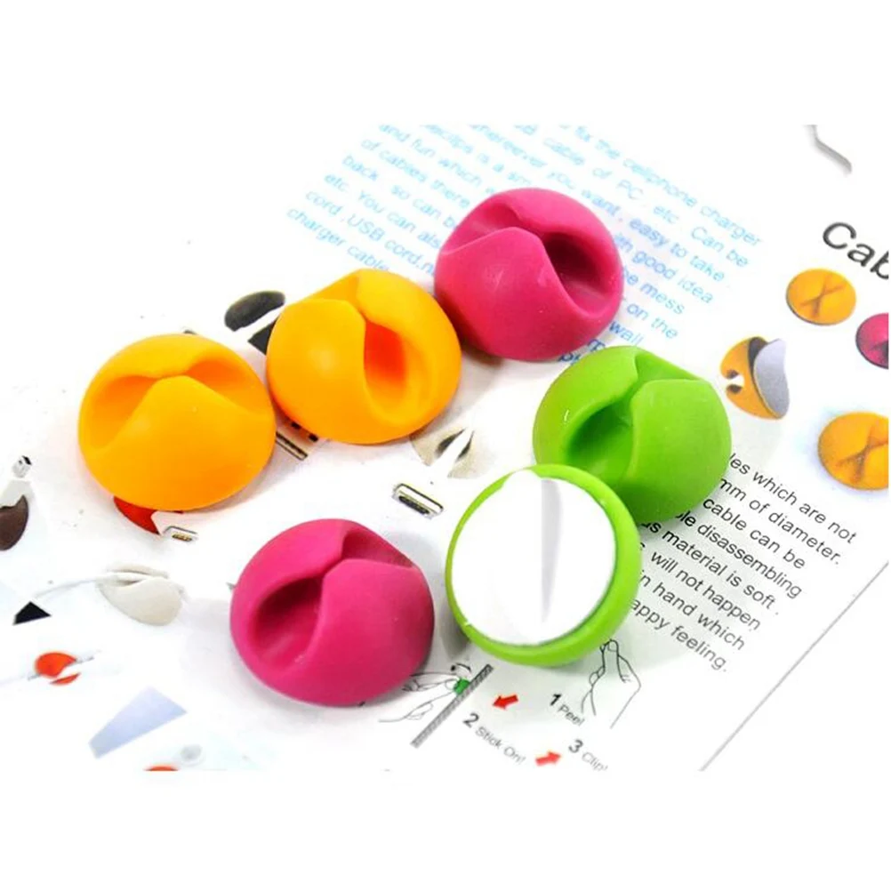 

6 Pcs Desktop Cable Organizer Management Stationary Line Manager Storage Wall Wire Wrapper