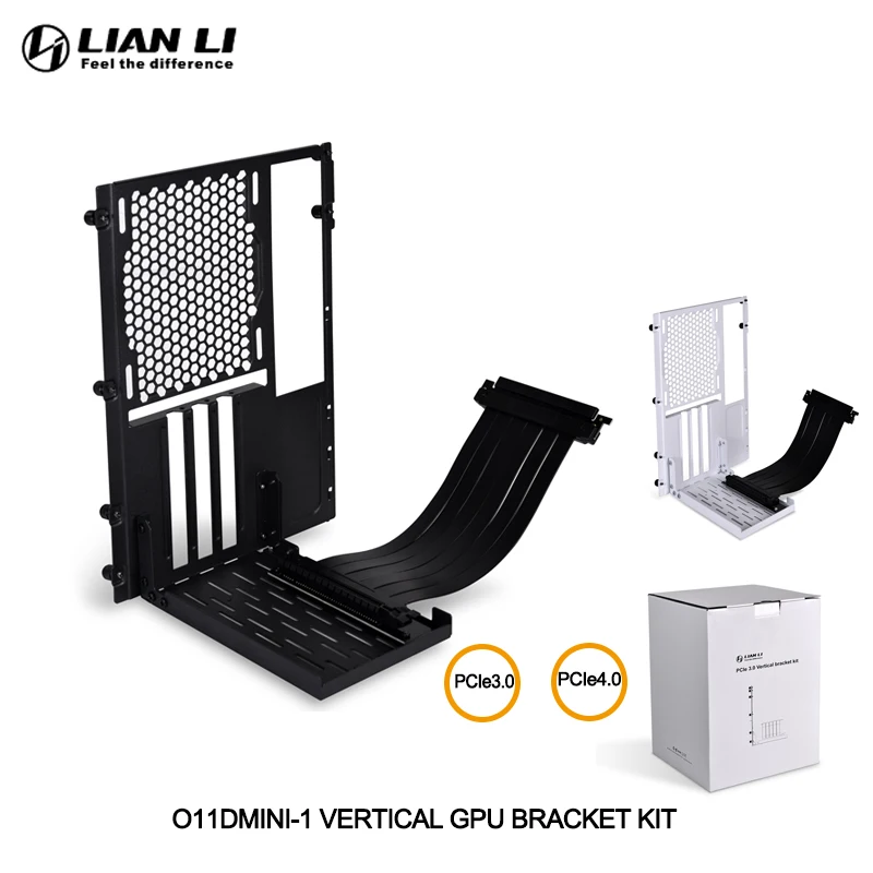 LIAN LI-Kit Suporte GPU Vertical para O11D MINI, O11 AIR, caso MiNI com 200mm PCIe3.0 4.0x16 Riser Cable, modelo PC, O11DMINI-1