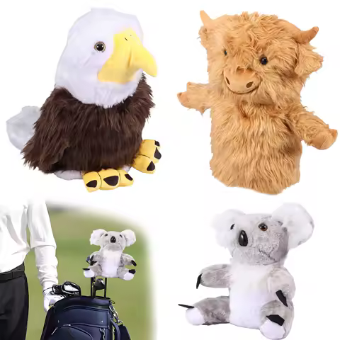Funny Golf Headcover Golf Head Covers Funny Animal Plush Driver Cover for 460CC Golf Club Perfect Present for Father's Day