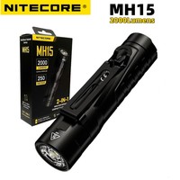 NITECORE MH15 USB-C Rechargeable LED Flashlight 2000 Lumens Torch 18W Fast Charge Built in 5000mAh battery With Power Bank