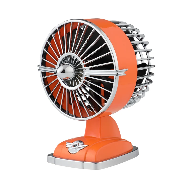Aircraft Head Modeling Electric Fans, USB Fans Charging Retro Desk Fan, Dual Wind Blade Design Office Desktop Quiet Mini Fans