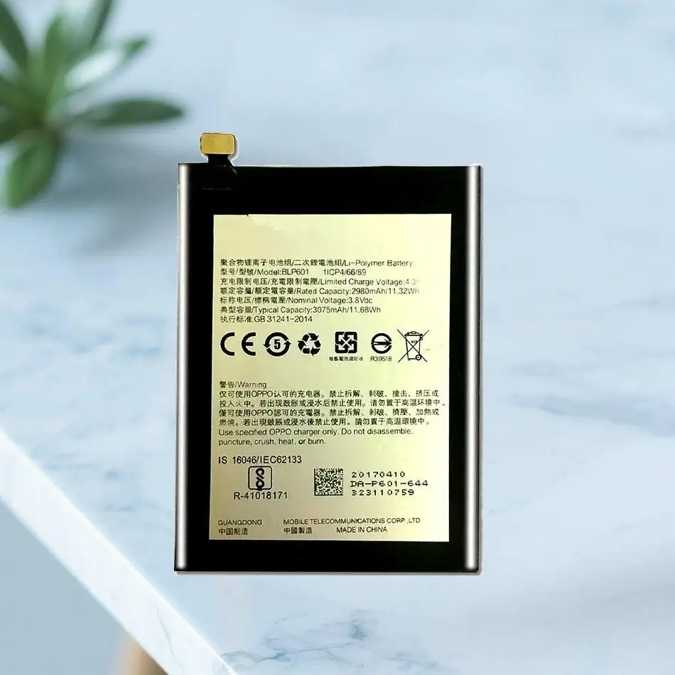 

For Oppo A53 A53t Mobile Phone Battery BLP601 Safe Long-Lasting 3075Mah